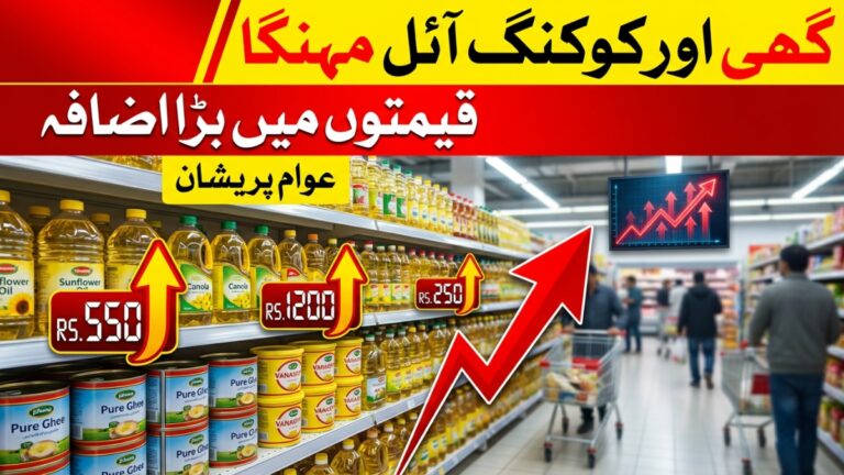 Sharp Increase in Prices of Ghee and Cooking Oil Reported in Pakistan